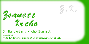 zsanett krcho business card
